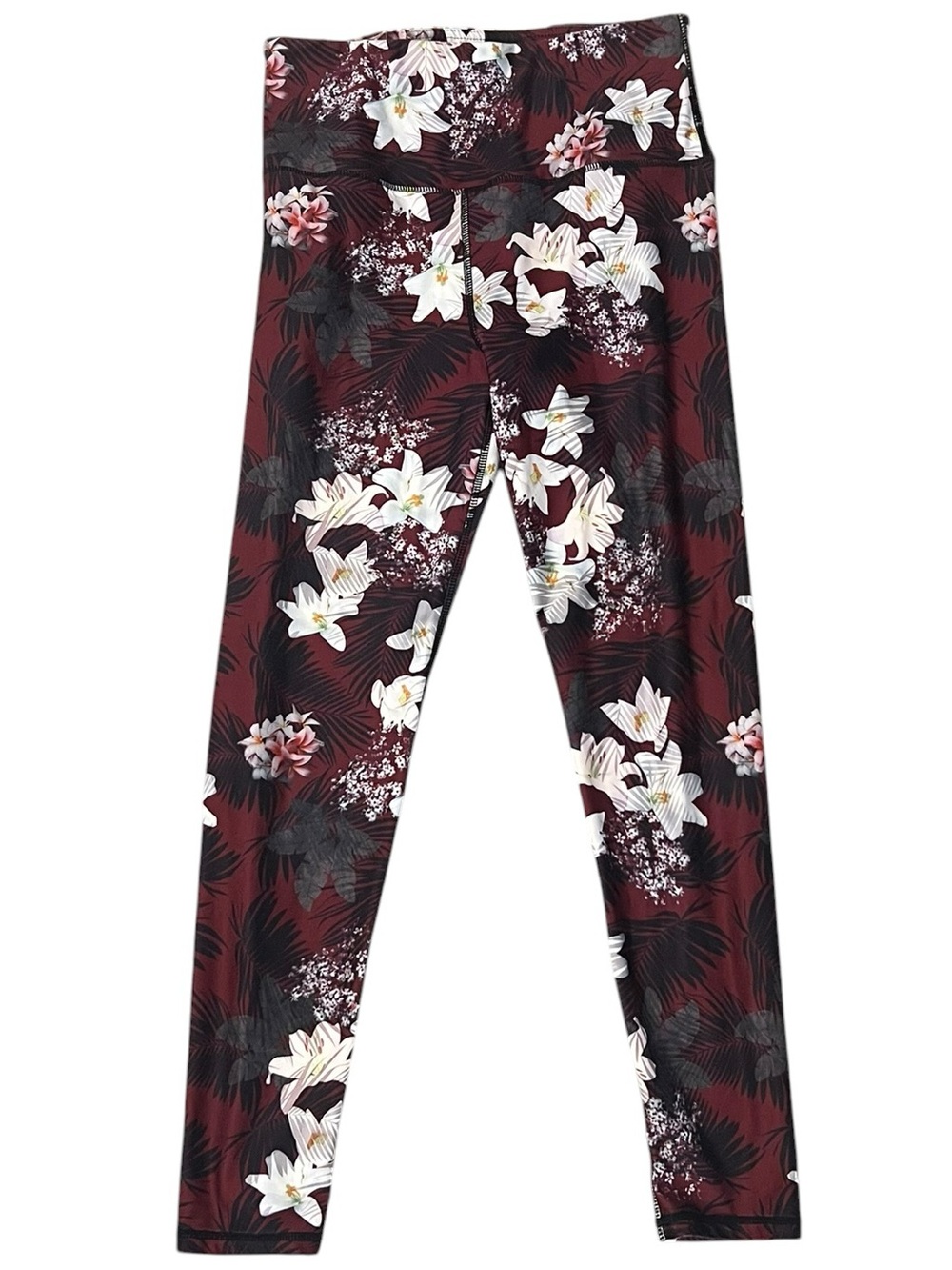 KYODAN Burgundy Floral Leggings M